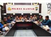 Polres Kampar Melaksanakan Rakor ,Untuk Menghadapi Musim Banjir .