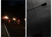 Berpotensi Lakalantas, Lampu Penerangan Jalan Umum di Tanjakan Tarahan Sampai Babatan Katibung Mati dan Gelap