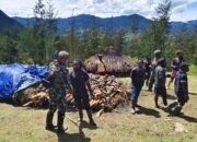 Satgas Yonif 700/WYC Bantu Warga Siapkan Acara Bakar Batu di Kampung Wuloni Wujud Kedekatan TNI dengan Masyarakat Papua