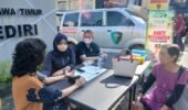 Bakti Kesehatan Polres Kediri Hadir di CFD, Puluhan Warga Dapat Layanan Gratis