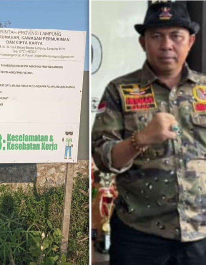 Sekda DPD Grib Jaya Lampung Menyoroti Pembangunan Rehabilitasi Pagar PKK Agropark Anggaran 1,4 M