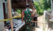 Polsek Campaka Lakukan Olah TKP Kebakaran Rumah Kediaman Di Desa Kertamukti.