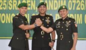 Letkol Ricky Serahkan Tongkat Komando Kodim 0725/Sragen Kepada Letkol Didin