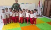 Babinsa Sambangi PAUD Kartini Motivasi dan Semangati Belajar