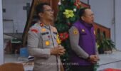 Rayakan Natal Bersama Warga Terdampak Bencana, Polri Hadir di Dua Gereja HKBP Tapanuli Utara