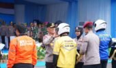 Polri Perkuat Kemitraan dengan Ojek Online: Polda Lampung Gelar Bakti Sosial dan kesehatan pada Apel Ojol Kamtibmas Nasional 2025