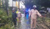 Babinsa, Bhabinkamtibmas dan BPBD Sigap Evakuasi Pohon Tumbang di Jalan Boyolali–Jatinom
