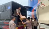 Polri Kembali Saluran 2,1 Ton Bantuan Logistik Ke Aceh Tengah