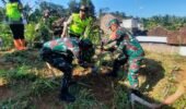 Danramil Sambirejo Ikuti Kegiatan Penanaman Pohon Guna Penanggulangan Bencana oleh Polres Sragen
