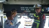 Polres Kediri Gandeng Dishub dan Jasa Raharja Gelar Inspeksi Bus di Terminal Pare