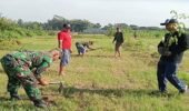 Peduli Lingkungan Sertu M. Ayub Bersama Warga Tlumpu Laksanakan Penghijauan Tanam Pohon Akasia
