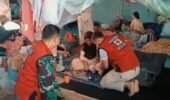 Satgas Yankes Kodam I/BB Hadir Layani Warga Terdampak Bencana di Tiga Kabupaten