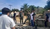 Satgas Gulbencal Yonzipur I/BB Mulai Pembangunan Jembatan Bailey di Desa Besilam Bukit Lembasa