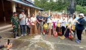 Bersatu Sukseskan Hari Desa Nasional, Koramil Ampel bersama Pemkab dan Warga Bersihkan Pura