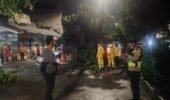 Respon Cepat Aduan Warga Melalui 110, Polsek Palmerah Tangani Pohon Tumbang di KS Tubun