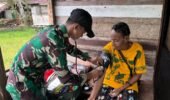 Pelayanan Kesehatan Dari Satgas Yonif 123/RAJAWALI Sampai ke Daerah Terpencil di Kabupaten Mappi