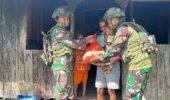 Binter TNI Kesadaran Dalam Berbagi Satgas Yonif 521/DY Wujudkan Senyum dan Tawa Masyarakat di Distrik Apalapsili