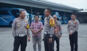 Berikan rasa aman penumpang, Sat Lantas Polres Kediri lakukan Ram check ke PO Bus Mahkota