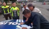 Satlantas Polres Kediri Kota Tahan Bus Bagong Usai Terobos Lampu Merah di Simpang Muning