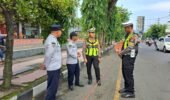 Parkir Liar di Depan Kediri Town Square, Polisi Bertindak