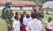 Cita-Cita di Ujung Timur Papua, Satgas Yonif 521/DY Semangat Menuntut Ilmu di Pedalaman Kurima