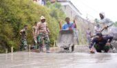 Pengecoran Rabat Jalan TMMD Ke 127 Kodim 0808/Blitar Tunjukkan Progres Signifikan di Desa Krisik