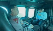 Cek Kesiapan Arus Mudik Pelabuhan Merak, Kapolri, Panglima hingga Menko PMK Patroli Naik Heli