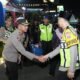 Kapolres Kediri Kota Bersama Ketua Bhayangkari Dampingi Forkopimda Tinjau Pos Pengamanan Malam Takbir