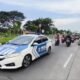 Puncak Mudik, Polres Pelabuhan Tanjungperak Lakukan Rekayasa Lalu Lintas di Suramadu