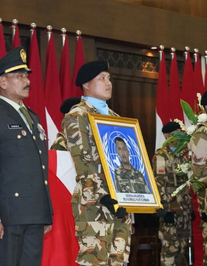 Kasad Pimpin Pelepasan Tiga Jenazah Prajurit TNI Satgas UNIFIL