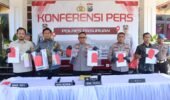 Polres Pasuruan Amankan 5 Tersangka Kasus Tambang Andesit Ilegal di Purwosari