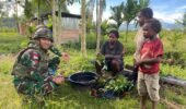 Hangatkan Kebersamaan di Papua Pegunungan, Satgas Yonif 521/DY Gelar Anjangsana di Distrik Elelim