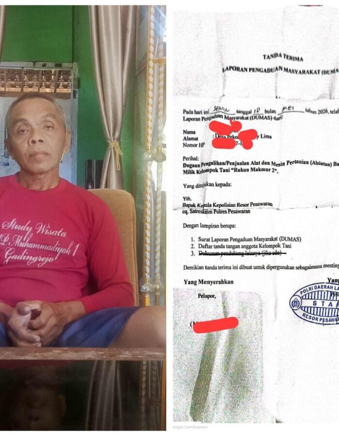 Skandal Bantuan Pertanian di Pesawaran, Ketua Kelompok Tani Rukun Makmur 2, Dijerat Anggota Usai Jual Bajak Sawah Senilai Rp 15 Juta