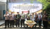 Dukung Fasilitas Pendidikan, Kapolres Kediri Letakkan Batu Pertama Ruang Bermain Indoor TK Kemala Bhayangkari 43 Pare