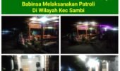 Malam Hari Tetap Siaga, Babinsa dan Bhabinkamtibmas Sambi Patroli Jaga Kondusifitas Wilayah