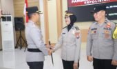 Jelang Purna Tugas, Personel Polres Kediri Terima Kenaikan Pangkat Pengabdian