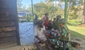 Satgas Pamtas RI-PNG Yonif 645/GTY Laksanakan Kegiatan Teritorial Anjangsana dan Pelayanan Kesehatan Kepada Masyarakat Distrik Napua