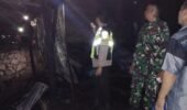 Kandang Kambing Ludes Terbakar di Jatisrono, Babinsa dan Polisi Bergerak Cepat Bantu Penanganan