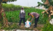 Bhabinkamtibmas Rejomulyo Turun ke Lahan Jagung, Dampingi Petani Persiapkan Pemupukan