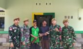 Satgas Pamtas RI Malaysia Yonarmed 19/Bogani Amankan Senjata Api Rakitan dari Warga di Perbatasan