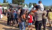 Polri Gelar Senam Trauma Healing untuk Bangkitkan Semangat Pengungsi Pascagempa