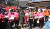 Polres Probolinggo dan Bhayangkari Salurkan Bantuan untuk Relawan Karhutla TNBTS di Bromo