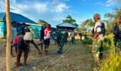 Hadir di Tengah-Tengah Masyarakat Ciptakan Rasa Aman dan Nyaman Satgas Pamtas RI-PNG Kewilayahan Yonif 645/GTY Pos Kobakma Distrik Kobakma Kabupaten Membramo Tengah