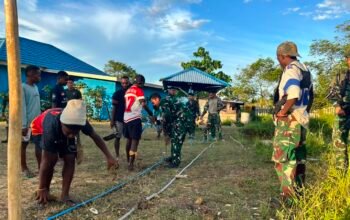 Hadir di Tengah-Tengah Masyarakat Ciptakan Rasa Aman dan Nyaman Satgas Pamtas RI-PNG Kewilayahan Yonif 645/GTY Pos Kobakma Distrik Kobakma Kabupaten Membramo Tengah