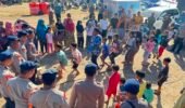 Pulihkan Semangat Pengungsi, Brimob Gelar Trauma Healing dan Pelayanan Kesehatan