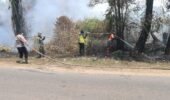 Gotong Royong Padamkan Api, Polres Kotim, TNI dan SOPD Kompak Jinakkan Karhutla di Baamang