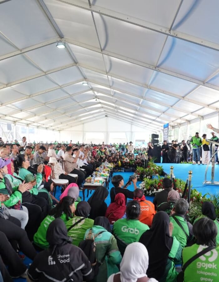 5.150 Pengemudi Ojol Ikuti Gebyar Keselamatan Lalu Lintas Korlantas Polri di Serpong