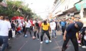 Semarak Kemerdekaan di CFD Jalan Dhoho, Kapolres Kediri Kota Ikuti Lomba Bersama Forkopimda