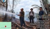 Polsek Mentaya Hulu Polres Kotim Berjibaku Padamkan Firespot di Desa Tangar dan Desa Tumbang Kaminting