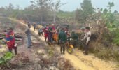 RESPON CEPAT, POLRES LINGGA BERSAMA TNI DAN INSTANSI TERKAIT PADAMKAN KEBAKARAN LAHAN 2 HEKTARE DI BATU BERDAUN
